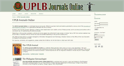 Desktop Screenshot of journals.uplb.edu.ph